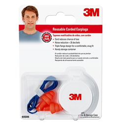 3M TEKK CORDED REUSABLE EARPLUGS