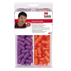 3M TEKK DISPOSABLE EARPLUGS 80PR