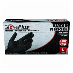 100PK LG BLACK NITRILE GLOVE