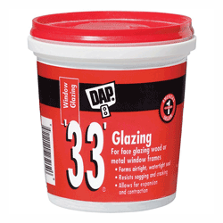 DAP WHT GLAZING COMPOUND QT